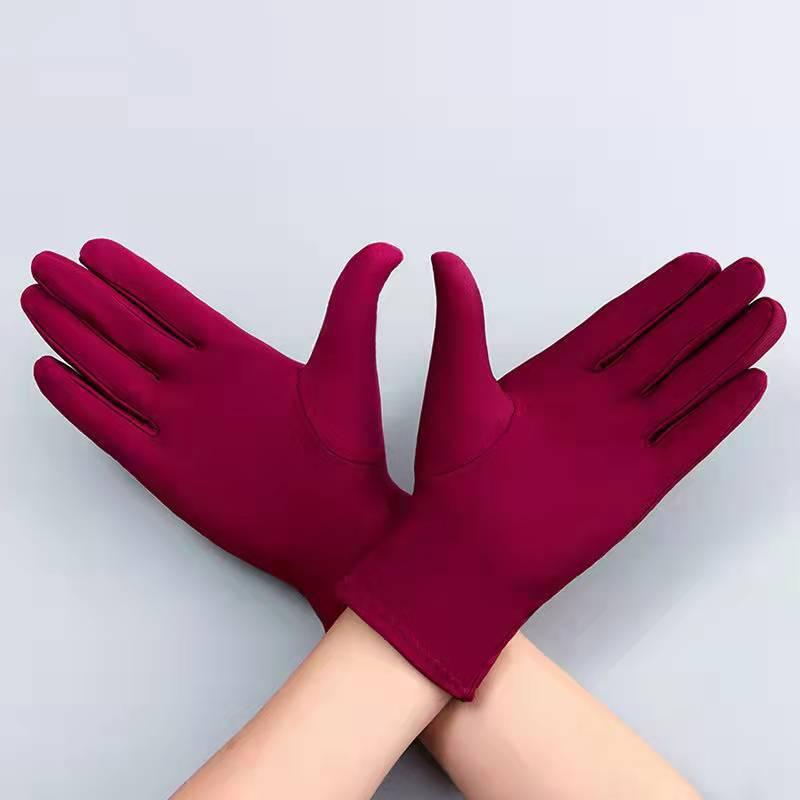 Spandex High Elastic Jewelry Etiquette Sun Protection Dance Driving Gloves For Performance - Nioor