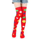 Clown Stockings Dot Halloween Costume - Nioor