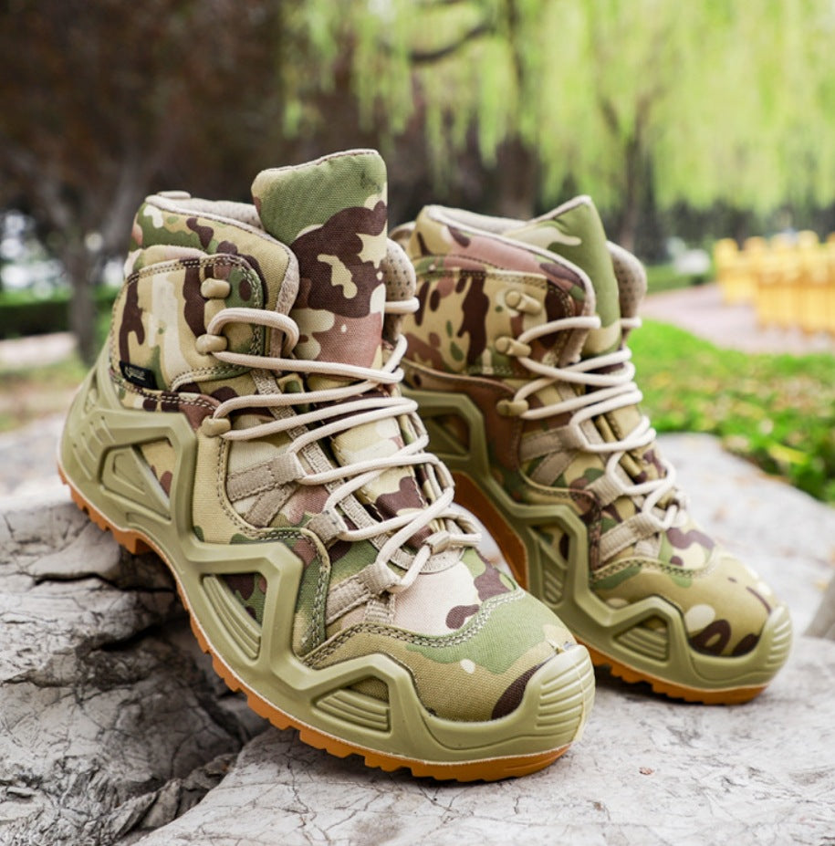 Mid-top High-top Military Fans Outdoor Training Hiking Shoes Military Fans Combat Boots