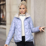 Fashion Bread Coat Female Glossy Stand-up Collar Downcotton-padded Jacket - Nioor