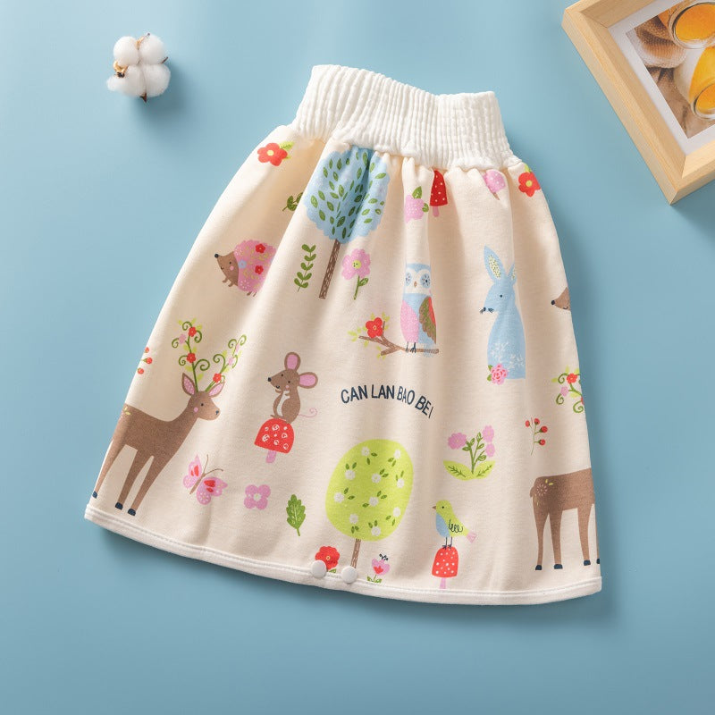 Waterproof Skirt Children's Absorbent Leak-proof High Waist