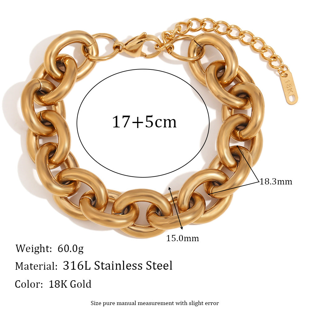 Cool Trendy Thick Straps Bracelet Ornament Women