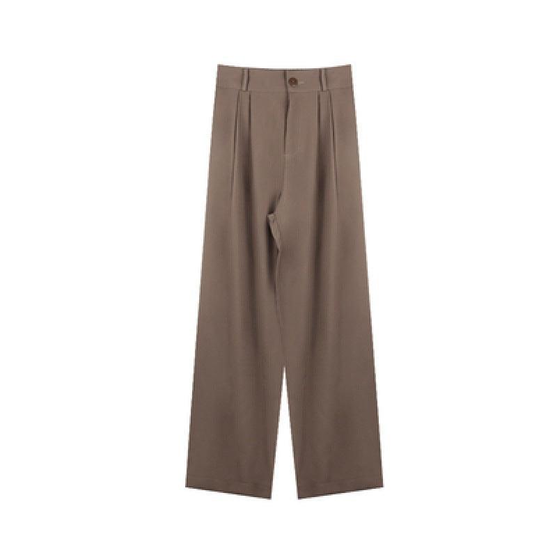 Women's Wide-leg Baggy Straight Trousers - Nioor