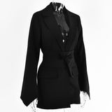 Women's Fashion Casual Solid Color Suit Coat - Nioor