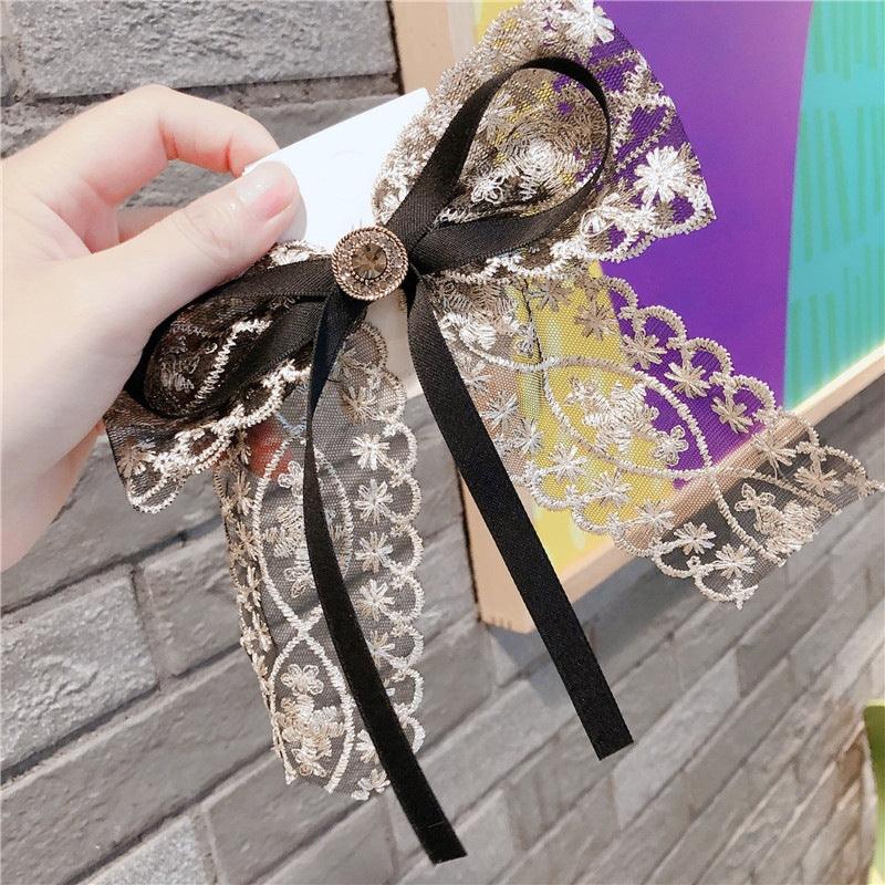 New Lace Bow Barrettes Women - Nioor