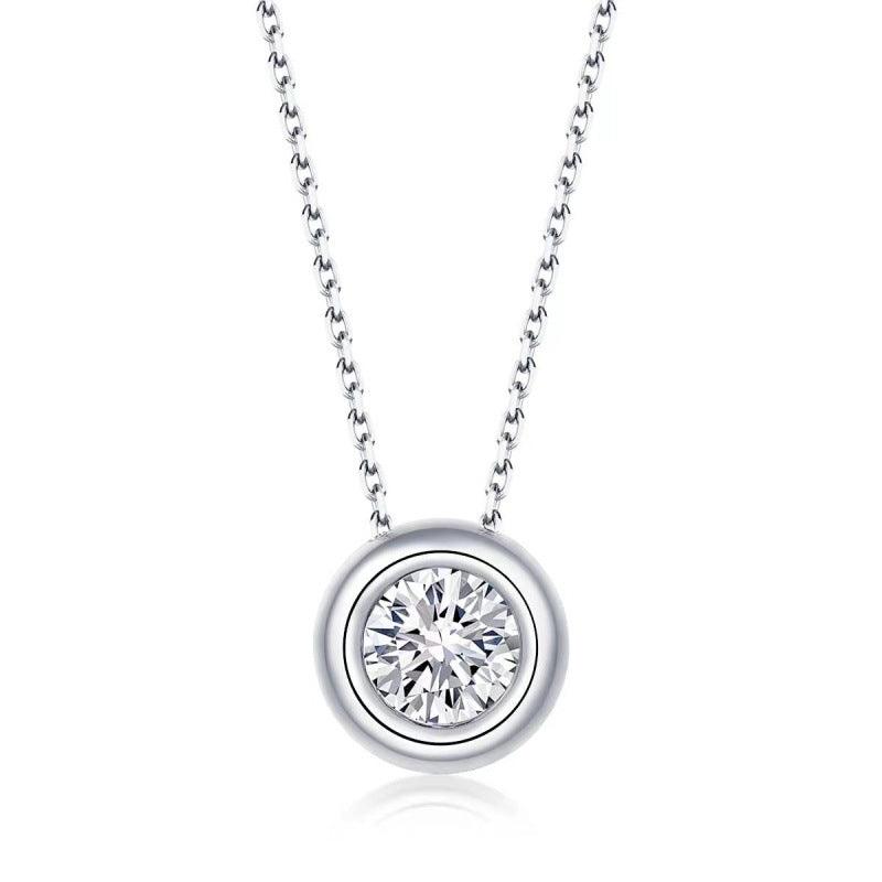 Karat Moissanite Necklace S925 Sterling Silver Pendant - Nioor