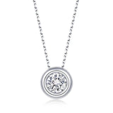 Karat Moissanite Necklace S925 Sterling Silver Pendant - Nioor