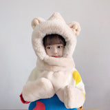 Children's Hat Scarf Gloves One-piece Hat - Nioor