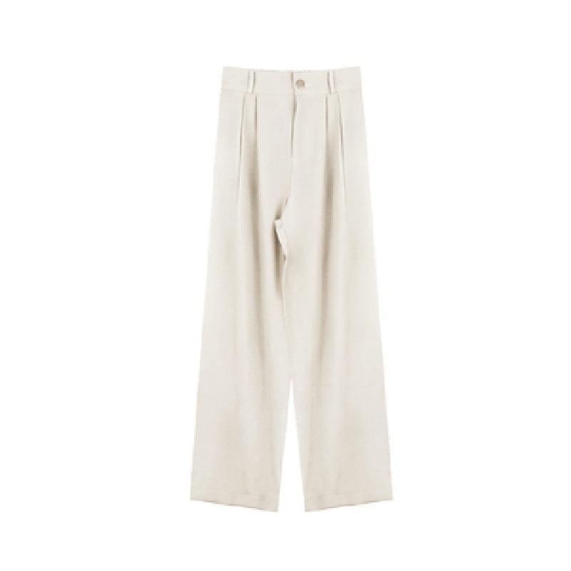 Women's Wide-leg Baggy Straight Trousers - Nioor