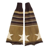 Brown Horn Socks With XINGX Mixed Color Stripe - Nioor