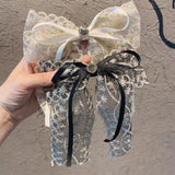 New Lace Bow Barrettes Women - Nioor