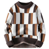 Men's Round Neck Multicolor Sweater Simple Knitwear - Nioor