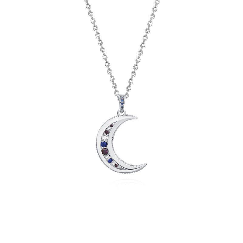 Yuanfan 925 Sterling Silver Moon Necklace Female Niche - Nioor