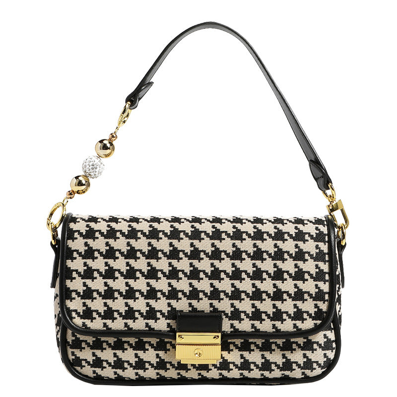 Fashion Ins Houndstooth Pattern Shoulder Bag