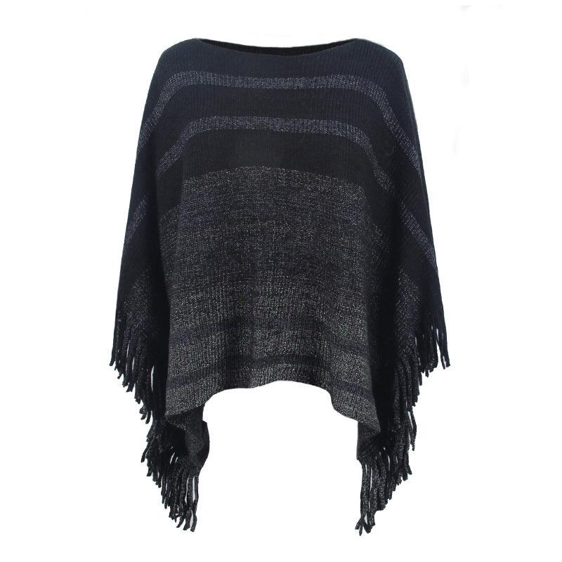 Europe And America Cross Border Off-neck Tassel Shawl For Women - Nioor