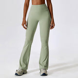 Nude Feel Hip Lifting Yoga High Waist Bootcut Casual Sports Pants And Vest - Nioor