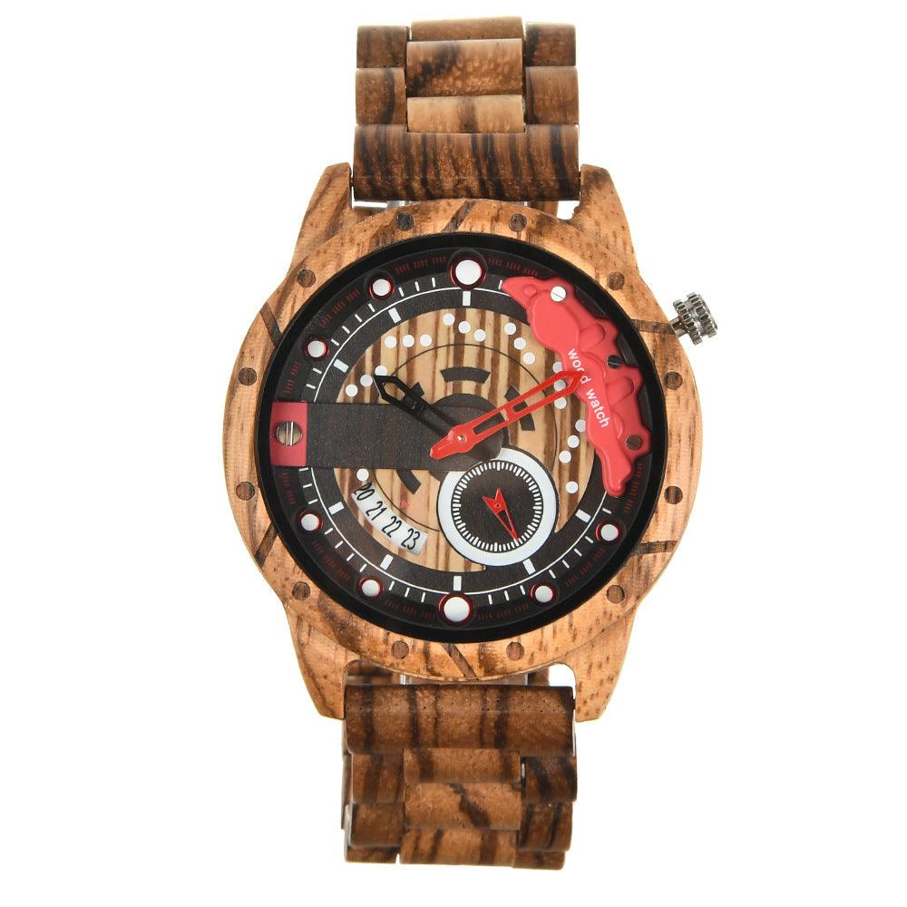 Personal Leisure Quartz Large Dial Men's Wooden Watch - Nioor