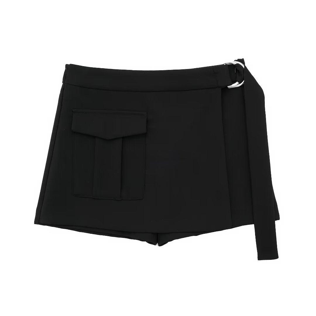 New Women's High Waist With Belt Skirt - Nioor