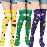 Clown Stockings Dot Halloween Costume - Nioor