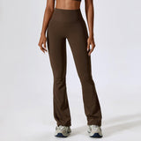 Nude Feel Hip Lifting Yoga High Waist Bootcut Casual Sports Pants And Vest - Nioor