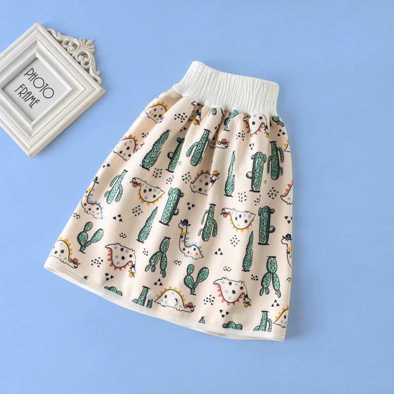 Waterproof Skirt Children's Absorbent Leak-proof High Waist