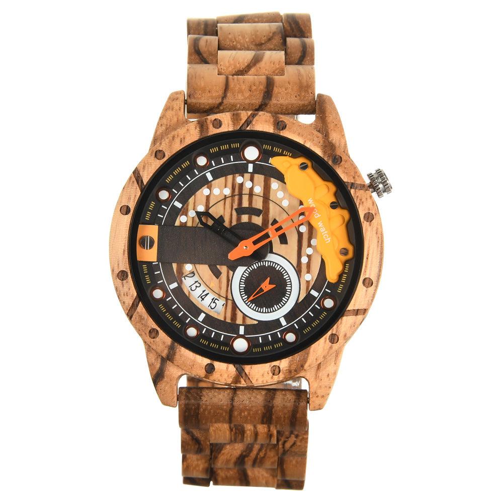 Personal Leisure Quartz Large Dial Men's Wooden Watch - Nioor