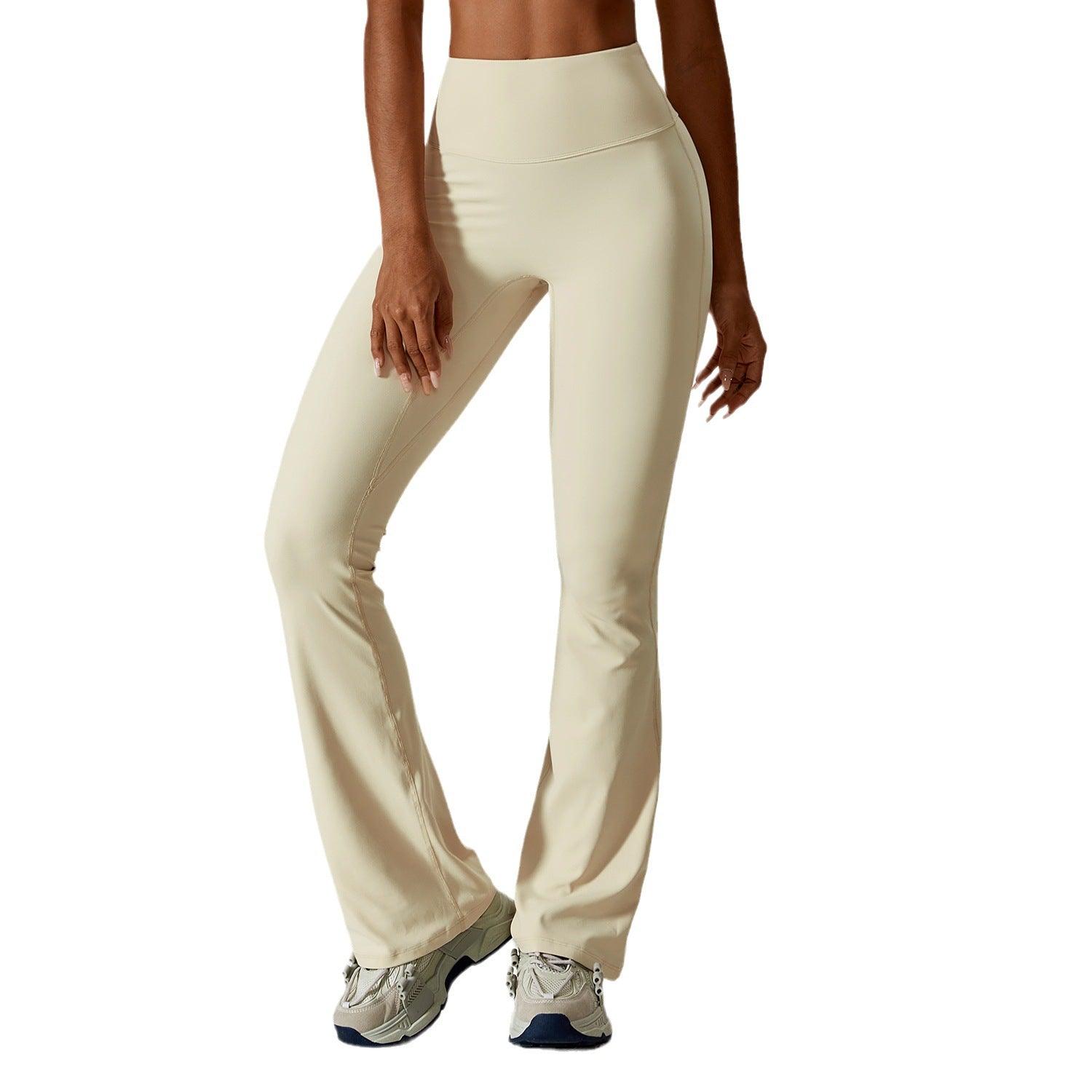 Nude Feel Hip Lifting Yoga High Waist Bootcut Casual Sports Pants And Vest - Nioor