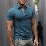 Men's Casual Fashion Solid Color Top T-shirt - Nioor