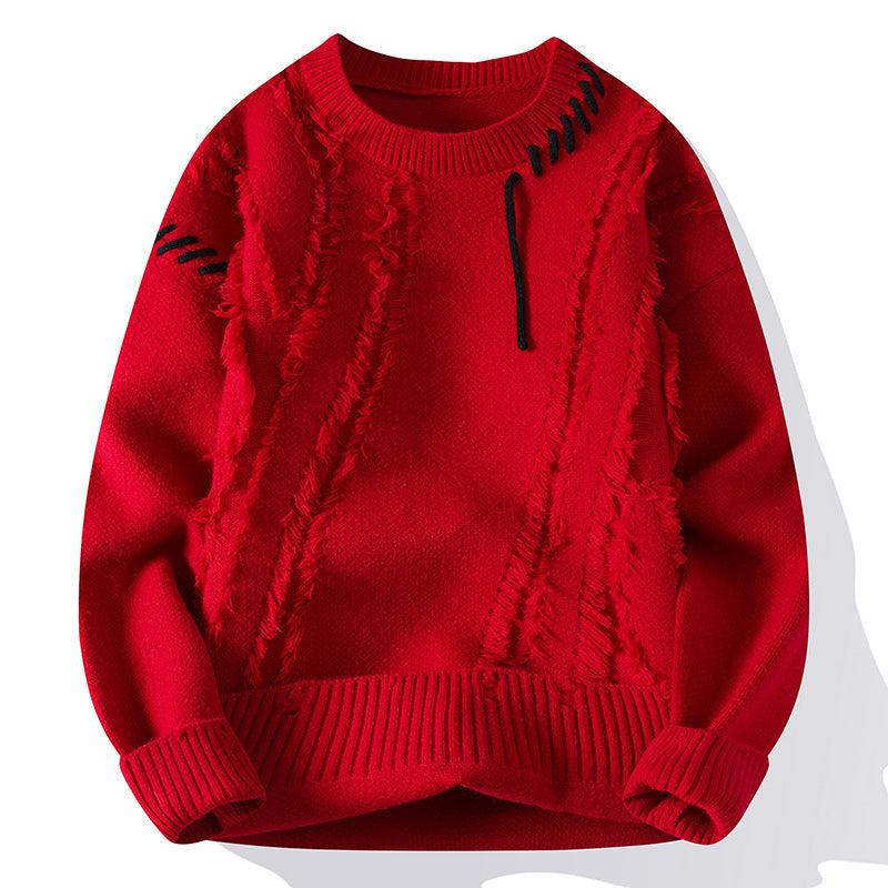 Crew Neck Pullover Sweater Casual - Nioor