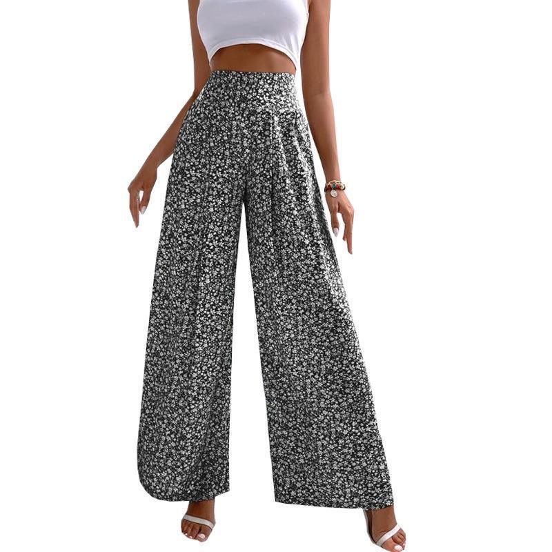 Women's Floral Casual Pants Loose Print - Nioor