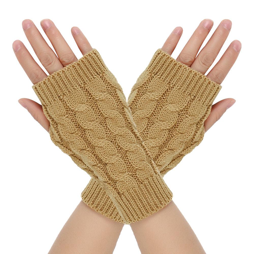 Warm Wool Gloves Winter Men's Open Finger - Nioor