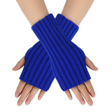 Knitting Wool Gloves Straight Arm Knitted Warm - Nioor