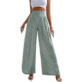 Women's Floral Casual Pants Loose Print - Nioor