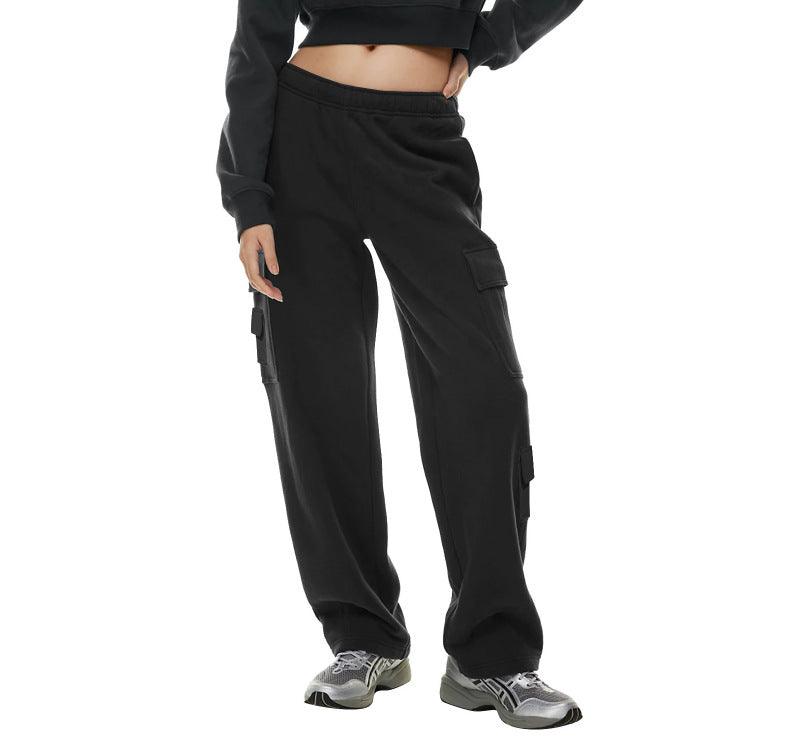 Women's Fashion Work Clothes Pocket Sweatshirt Trousers - Nioor