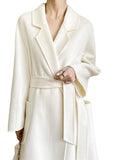 Women's Fashion Double-sided Cashmere Water Ripple Coat - Nioor