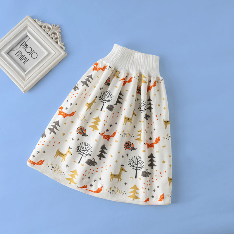 Waterproof Skirt Children's Absorbent Leak-proof High Waist