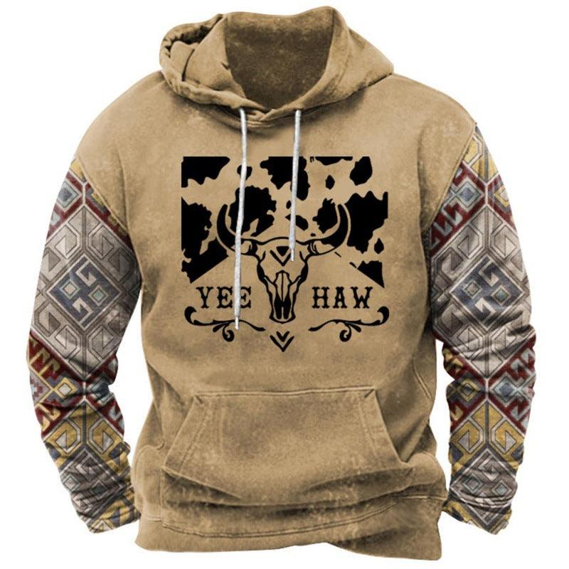 Fashion Trendy Printed Hoodie Men - Nioor