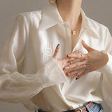 A Niche Chic Chiffon White Shirt For Women - Nioor