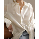 A Niche Chic Chiffon White Shirt For Women - Nioor