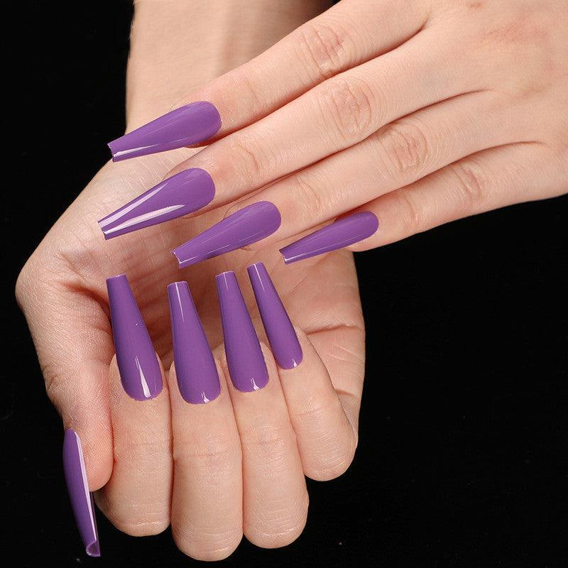 A variety of colors to choose from Nail Art Long Coffin Fake Nails Ballet Nail Patch Wearing Nail Bag - Nioor