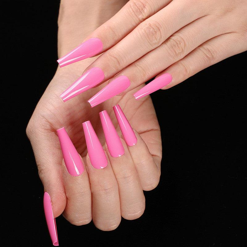 A variety of colors to choose from Nail Art Long Coffin Fake Nails Ballet Nail Patch Wearing Nail Bag - Nioor