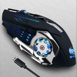 Wireless Gaming Mouse Luminous Mute Rechargeable Wired Office Mouse - Nioor