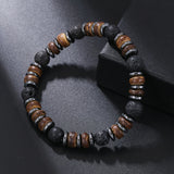 Mixed Wear 8mm Wood Spacer Hematite Bracelet