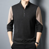 New German Velvet T-shirt Long-sleeved Pullover Stand Collar - Nioor