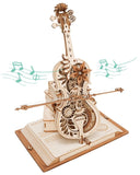 Robotime ROKR Magic Cello Mechanical Music Box Moveable Stem Funny Creative Toys For Child Girls 3D Wooden Puzzle AMK63 - Nioor