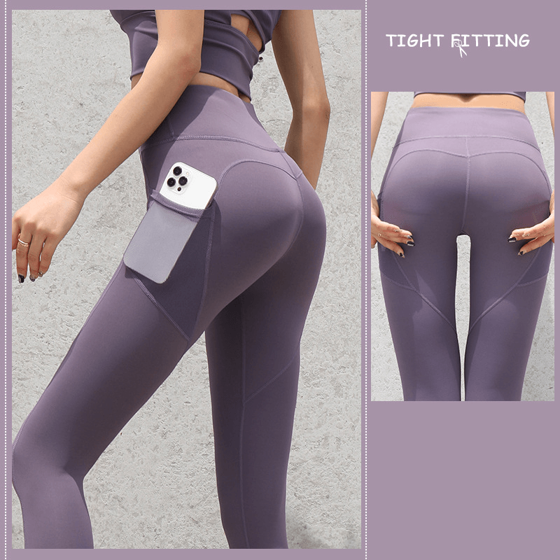 Gym Sport Seamless Leggings With Pockets Push Up High Waist Pants Women Fitness Running Yoga Pants Gym Sport Seamless Leggings - Nioor