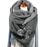 Warm Button Scarf Plus Velvet - Nioor