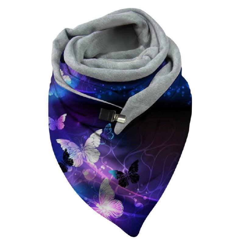 Versatile Thickened Simple Warm Shawl Fashionable Printed Scarf - Nioor