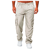 Men's Casual Multi-pocket Loose Straight Cargo Pants