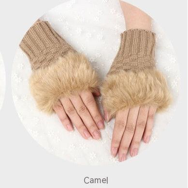 Thermal Women's Half Finger Polyester Gloves - Nioor